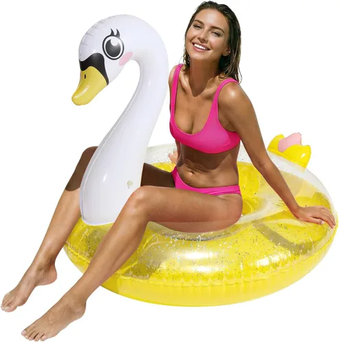 Miniatura 16 de HeySplash Pool Floats, Inflatable Pool Float, Large Floatie for Bachelorette Party, Swim Tube River Lake Beach Bride Wedding Decor Fun Toy Raft