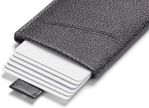Miniatura 4 de Bellroy Funda de tarjeta, cartera delgada de cuero (máximo 8 tarjetas y billetes), Negro estelar