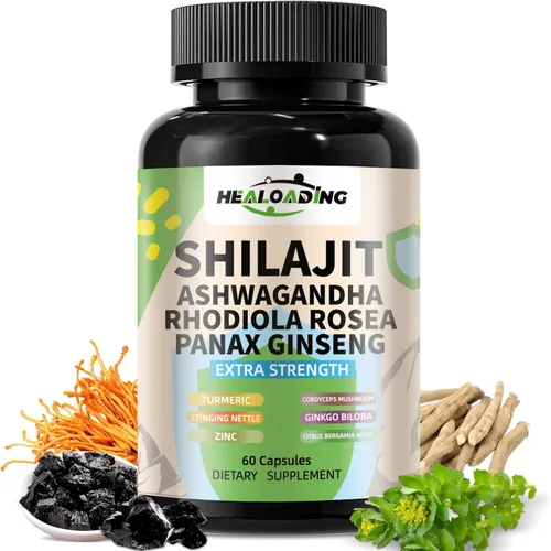 Cápsulas de Shilajit del Himalaya: extracto purificado de Shilajit del Himalaya – Apoyo de energía natural y resistencia, vegano, sin OMG antiguo