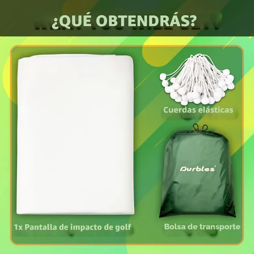 Miniatura 9 de Pantalla de impacto para simulador de golf, monitor de lanzamiento de proyección de triple capa premium con visuales HD, pantalla de práctica