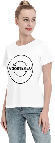 Miniatura 4 de Soda Stereo Logo T Shirt Woman's Summer Tee Casual Short Sleeve Shirts