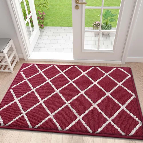 Miniatura 10 de Finchitty Alfombra para Puerta Interior, Resistente a la Suciedad y Absorbente, de Perfil Bajo, Antideslizante, Lavable, Alfombras de Piso