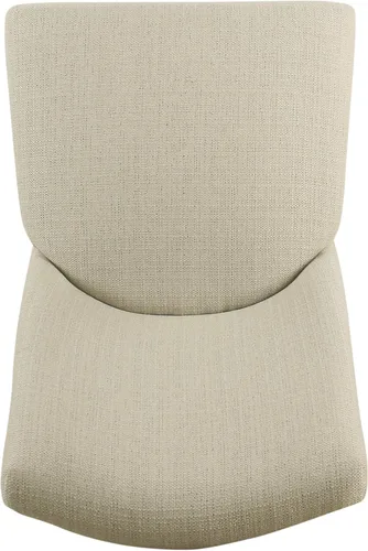 Miniatura 211 de Homepop Silla de comedor con detalles festoneados, sillas de comedor Parsons tapizadas, muebles decorativos para el hogar, tejido gris claro