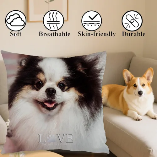 Miniatura 4 de One Photo Personalized Throw Pillow Case Where Your uploaded Image and Text Form a Unique Home décor Piece That Provides Warm Emotional Value and