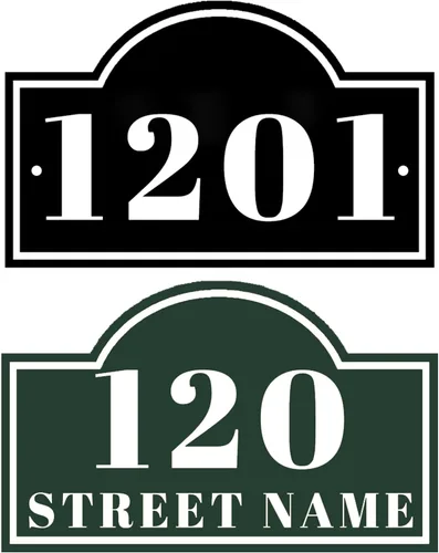 Miniatura 18 de Placa de dirección acrílica personalizada, letrero de dirección horizontal, utilizado para casa, puerta, calle o buzón Hengkuan-2