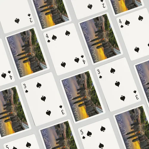 Miniatura 4 de Lantern Press Kuala Lumpur, Malasia, Skyline at Sunset (52 cartas de juego, baraja de cartas de tamaño póker con comodinos)