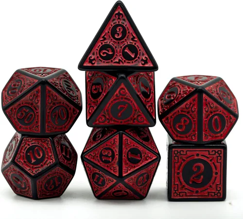 Miniatura 11 de 5 juegos de dados DND, juego de dados poliédricos (35 piezas) con bolsa de troquel de cuero, juego de troqueles D&D para juegos de mesa RPG