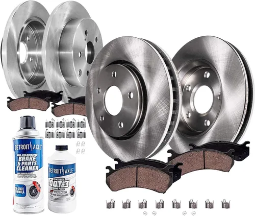 Miniatura 13 de Detroit Axle - Kit de frenos para Toyota Camry 2005-2006 [modelos XLE SE], frenos de disco Rotores Pastillas de freno de cerámica Reemplazo: 11.65