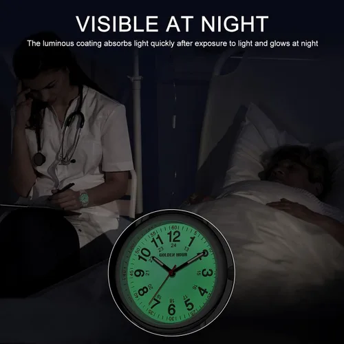 Miniatura 6 de GOLDEN HOUR - Reloj de enfermera impermeable para profesionales médicos, estudiantes, mujeres y hombres, esfera luminosa de fácil lectura, 24 horas