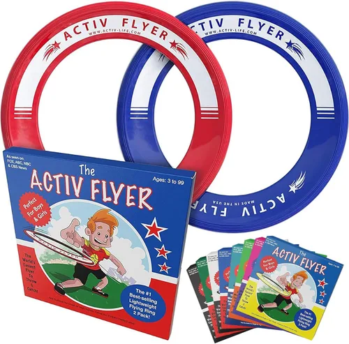 Activ Life Kid’s Flying Rings (2 Pack) They Fly Straight & Don’t Hurt, 80% Lighter Than Standard Rings - Replace Screen Time with Healthy Family Fun