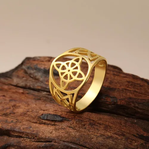 Miniatura 16 de UNIFT Anillo de nudo de bruja para mujer, acero inoxidable, celta, cuaternario, Wicca, estilo geométrico, anillo de nudo de brujería, amuleto