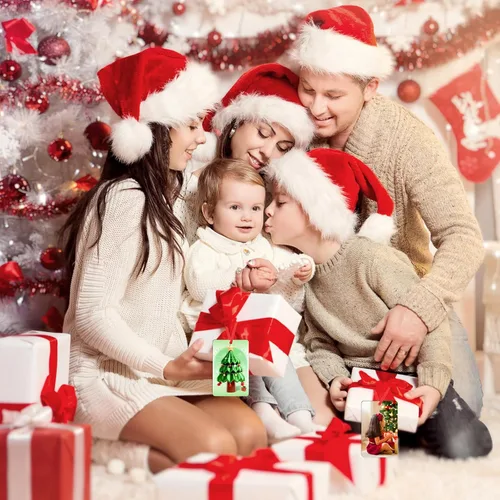 Miniatura 6 de Adornos de Navidad personalizados para la familia con foto - Adornos personalizados con foto y texto para árbol de Navidad 2025, decoración de árbol