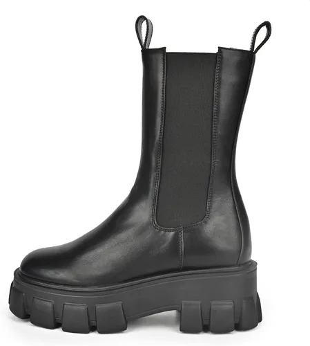 Miniatura 2 de READYSALTED Womens Mid Calf Cleated Chunky Platform High Ankle Fashion Boots ROTA