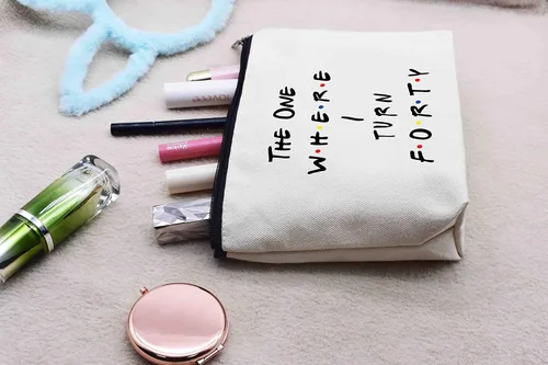 Miniatura 7 de LIBIHUA Bolsa de maquillaje de cumpleaños Bolsa de cosméticos Bolsa de viaje, Beige, 271-el Uno Donde Ture 40