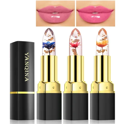Miniatura 13 de Lápiz labial que cambia de color, Bálsamo labial mágico que cambia de color (Negro a Rojo ladrillo), Lápiz labial hidratante natural Labiales