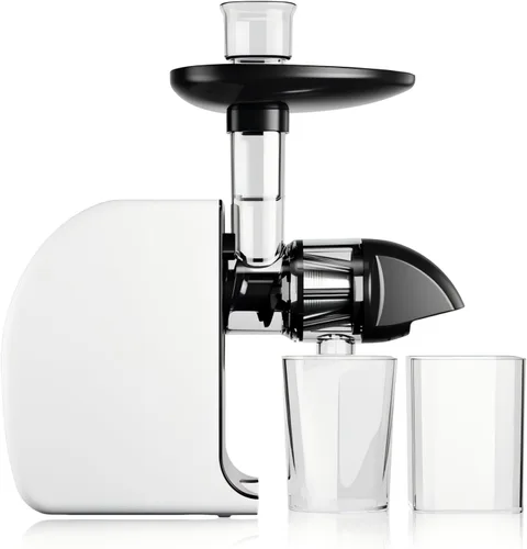 Miniatura 8 de MegaWise Exprimidor de masticación lenta de prensa en frío, tecnología silenciosa de prensa en frío, modos de doble velocidad, extractor de frutas