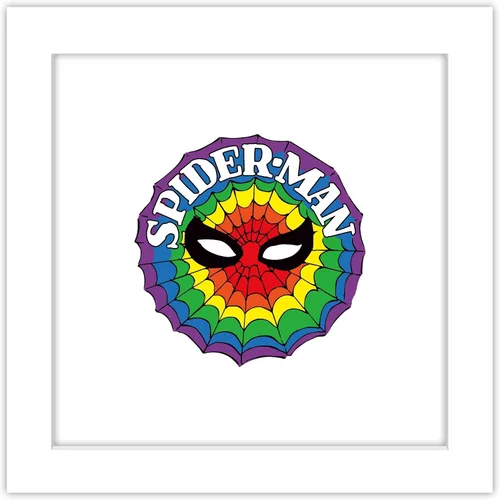 Miniatura 10 de Trends International Gallery Pops Marvel Spider-Man - Póster de pared retro con diseño de arco iris, 12.00 x 12.00 pulgadas, versión de marco negro