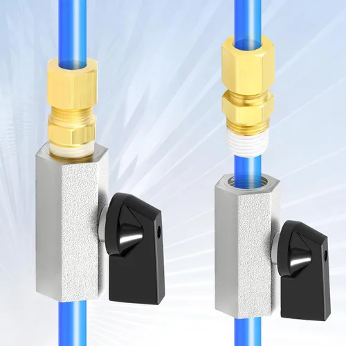 Miniatura 7 de GASHER 12PCS Mini Brass Ball Valve Shut Off Switch, 1/2 Inch Female x 1/2 Inch Female Thread Pipe Fitting