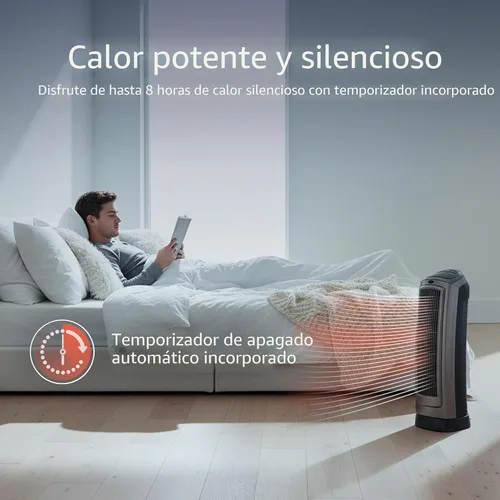 Miniatura 7 de Lasko Calentador de torre de cerámica digital oscilante para el hogar con termostato ajustable, temporizador y control remoto, 23 pulgadas, 1500 W