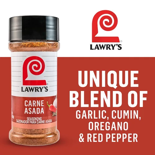 Miniatura 4 de Lawry's Condimento, Carne Asada, sin MSG añadido, Kosher, básico, versátil, sabor inspirado en México, mezcla de ajo, comino, orégano y pimiento