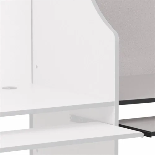 Miniatura 7 de Flash Furniture Jordan - Carrel de estudio complementario en acabado gris nebulosa