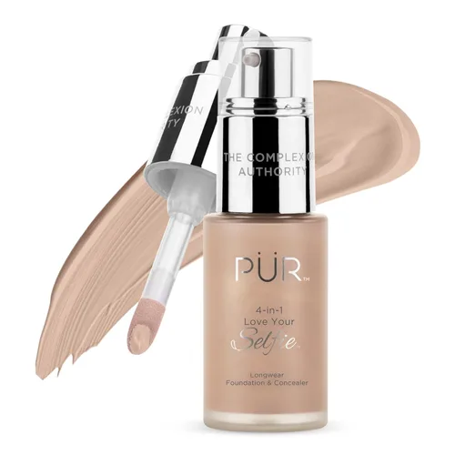 Miniatura 8 de PÜR MINERALS 4-in-1 Love Your Selfie Foundation & Concealer - Longwear Medium-to-Full Coverage Liquid Makeup Foundation with Hydrating Blend for