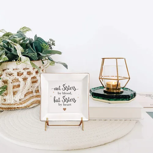 Miniatura 3 de ElegantPark Plato de cerámica para hermana, regalos para hermana de hermana, hermano, amigos, regalos para mejores amigas, regalos de cumpleaños