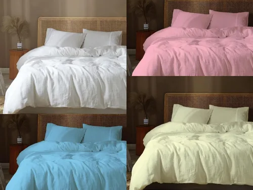 Miniatura 2 de Juego de funda de edredón de 3 piezas con 2 fundas de almohada, 100% algodón, extra larga, para cama de tamaño individual/individual XL (68 x 90)