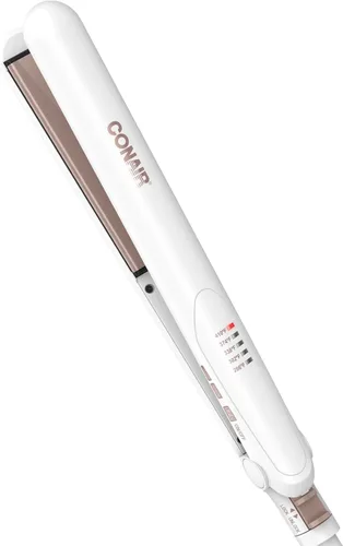 Miniatura 12 de Conair - Plancha de cerámica doble de 1 pulgada, alisador de pelo con pinza, 5 ajustes de calor, placas flotantes extra largas, blanco