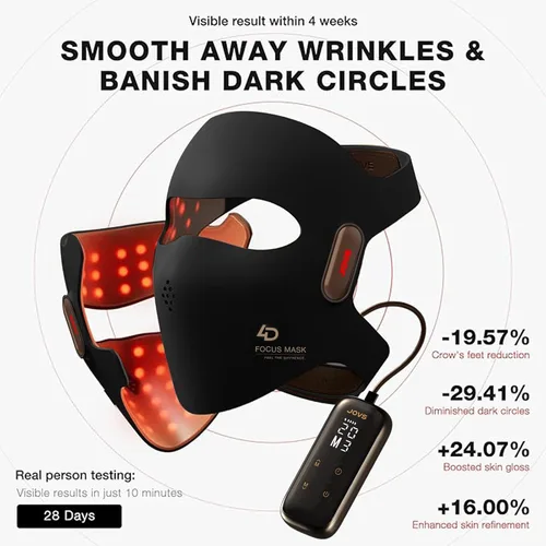 Miniatura 3 de JOVS Máscara de terapia de luz láser 4D, color negro