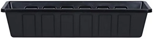 Miniatura 10 de Novelty Poly-Pro Jardinera de plástico para flores , Caja de flor, 36 - pulgadas Negro