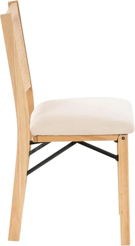Miniatura 10 de Powell Kasi Silla Lateral de Comedor Plegable de Caña de Ratán Beige, Natural