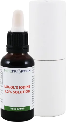 2.2% Solución de Yodo de Lugol 1 Fl Oz - 30 ml | Ingredientes de Grado Farmacéutico | Tercera Parte Testada | Solución de Lugol Hecha con Yodo y