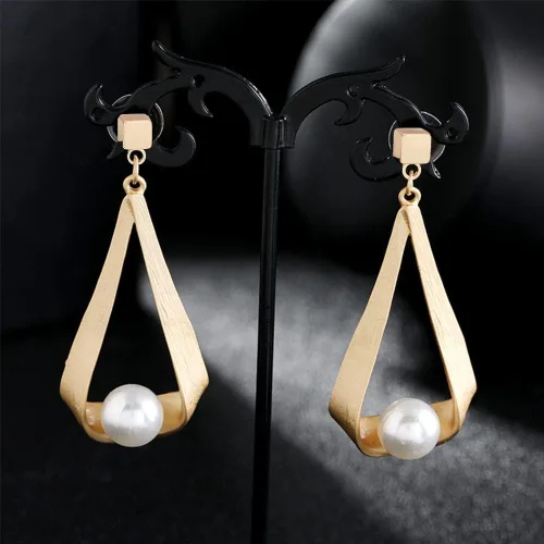Miniatura 4 de BENECREAT 12 piezas de aretes de latón chapado en oro de 14 quilates de 0.031 in, con bucles horizontales y 30 tuercas de plástico para Perno de cubo