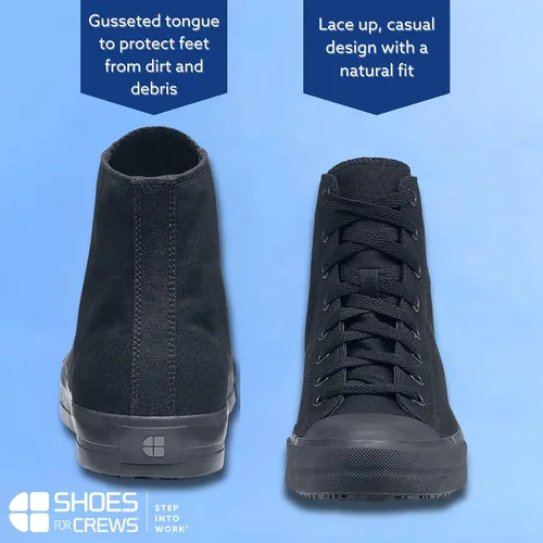Miniatura 6 de Shoes for Crews Zapatillas de trabajo unisex antideslizantes de caña alta - Zapatos cómodos y resistentes al agua para mujeres y hombres