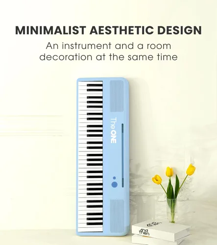 Miniatura 4 de The ONE Teclado inteligente COLOR Teclado de piano de 61 teclas, teclado de música con 256 timbres, 64 polifonía, 2 altavoces, luces LED integradas