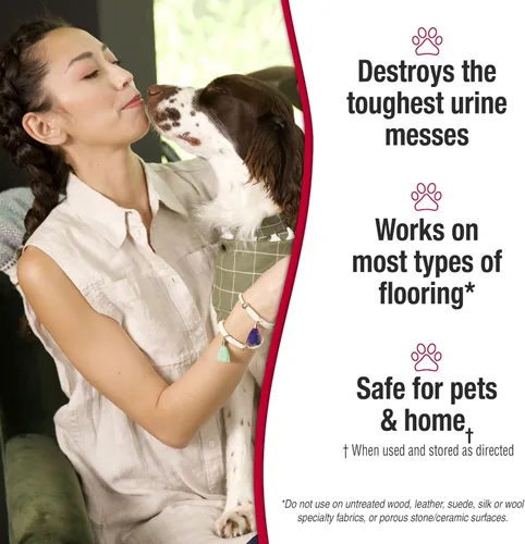 Miniatura 6 de Nature's Miracle Destructor de orina Plus para perros, fórmula enzimática para manchas severas de orina de perros, 1 galón