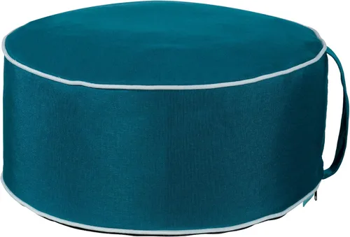 Miniatura 9 de QILLOWAY Otomana inflable para exteriores para patio, puf redondo impermeable, reposapiés inflable, reposapiés al aire libre para piscina, jardín