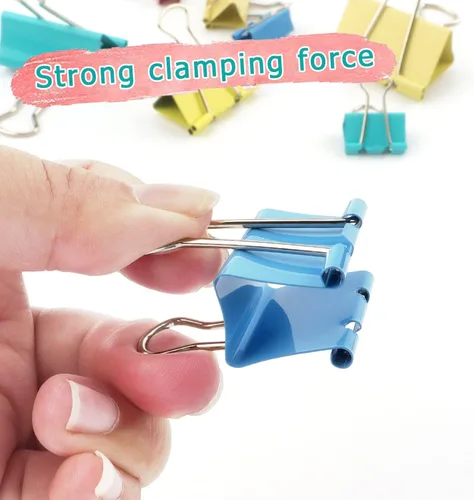 Miniatura 4 de ZZTX Clips para carpetas de papel, tamaño mediano, colores surtidos, 1.3 pulgadas, 24 piezas
