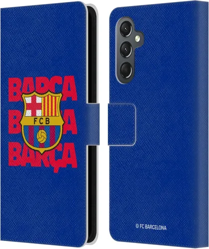 Miniatura 202 de Head Case Designs Funda de piel con licencia oficial del FC Barcelona Barca Crest Graphics para Samsung Galaxy A06 4G