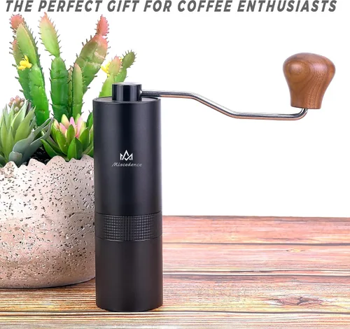 Miniatura 6 de Molinillo manual de grano de café interno ajustable ajuste doble posicionamiento de rodamientos, molinillos de café de rebabas de mano para uso