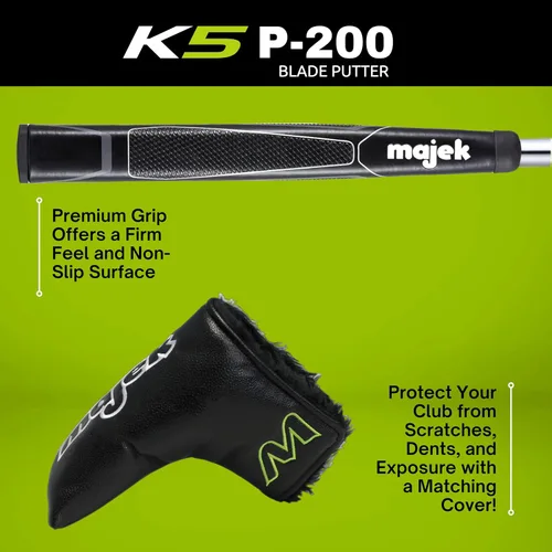 Miniatura 6 de Majek K5 P-200 Putter de golf estilo hoja diestro con alineación herramienta de mano 33 pulgadas mujeres mayores perfecto para alinear tus putts