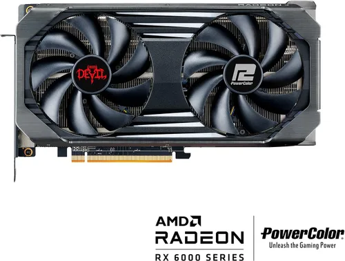 Miniatura 4 de PowerColor Red Devil AMD Radeon RX 6600 XT - Tarjeta gráfica para juegos con memoria GDDR6 de 8 GB, alimentada por AMD RDNA 2, HDMI 2.1