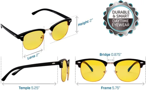 Miniatura 8 de SafetyBlue™ Gafas de día con 40% de bloqueo azul para hombres y mujeres Gafas de lectura Alivio del dolor de cabeza Gafas sin receta