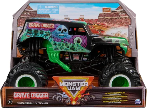 Miniatura 11 de Monster Jam, Camión monstruo oficial de El Toro Loco, vehículo de colección fundido a presión, escala 1:24, juguetes para niños a partir de 3 años