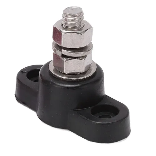 Miniatura 6 de Conectores de terminal de batería M8, pernos de distribución de energía de ajuste universal resistente, rojo y negro, juego de 4 kit para automóvil