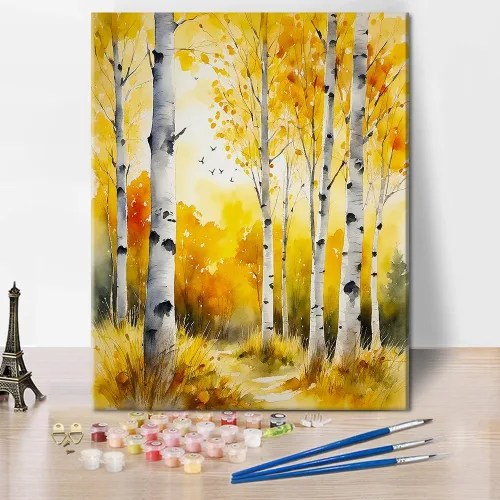Miniatura 6 de TUMOVO Pintura por números para adultos, pintura de diente de león por números, campo de semillas de diente de león para adultos kits de pintura por