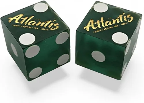 Miniatura 42 de Cyber-Deals Amplia selección de dados de 0.748 in pares de dados auténticos Nevada Casino TablePlayed dados Harveys Lake Tahoe púrpura pulido