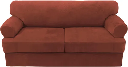 Miniatura 53 de H.VERSAILTEX Funda para sofá de 2 piezas, fundas para sillón con cojines en forma de T, funda para sofá de terciopelo grueso, protector de muebles