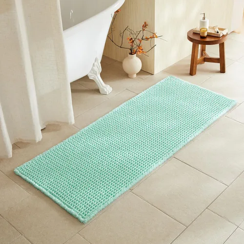 Miniatura 31 de TYUU Tapete de baño estilo gofre, tapete de baño bohemio, antideslizante, lavable, súper absorbente, de secado rápido, bonito tapete de baño